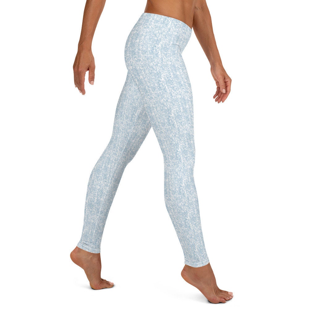 Buy Kinda Like Denim Leggings, Blue Women's Teen Classic Light Denim Jean  Inspired / Printed Stretch Pants / Soft Fashion Tights /gift for Her Online  in India 