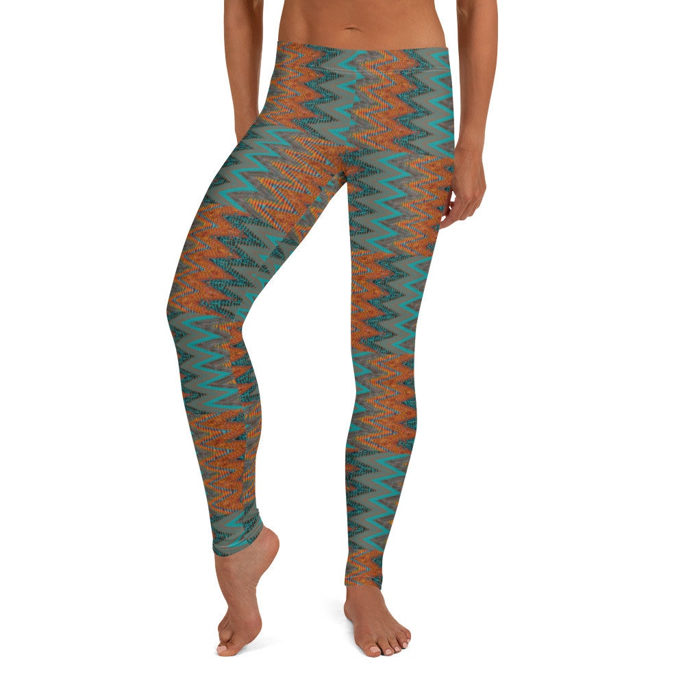 Mandy Leggings Blue Brown Women s Teen Fashion Colorful
