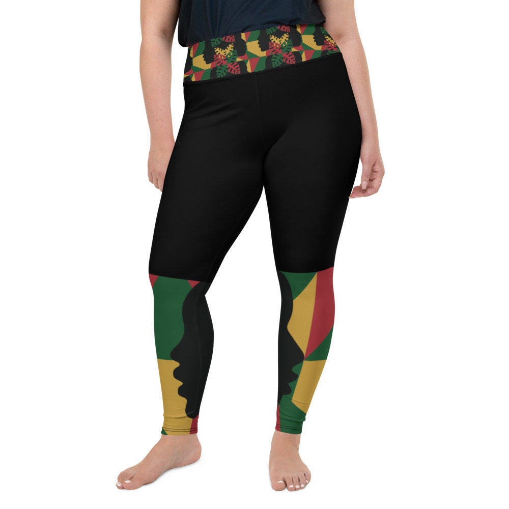 ONE LOVE Yoga Plus Size Leggings Red 