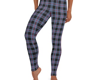 plaid workout leggings