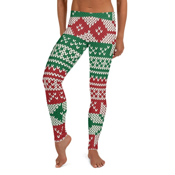 Buy Knitted Christmas Leggings Festive Leggings, Christmas Tights