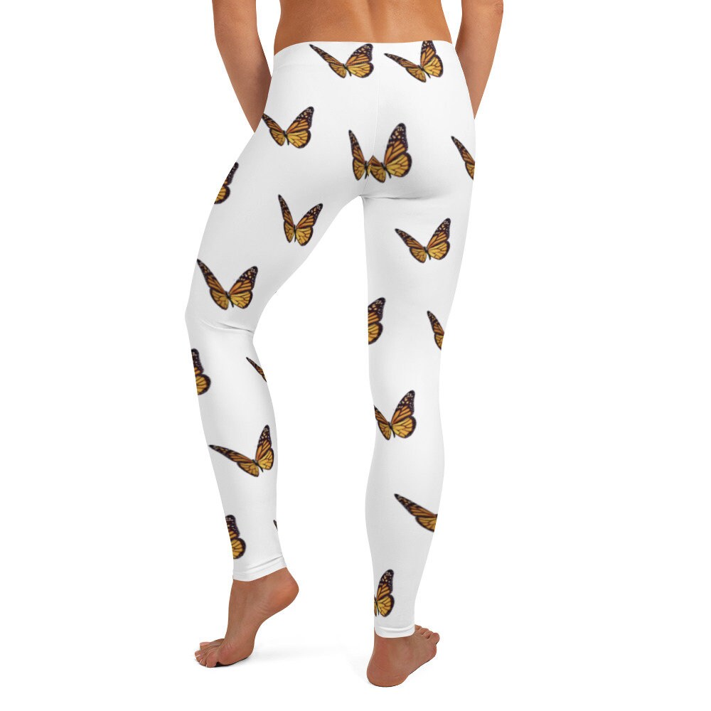 Monarch Butterfly Pattern Print Women's Leggings