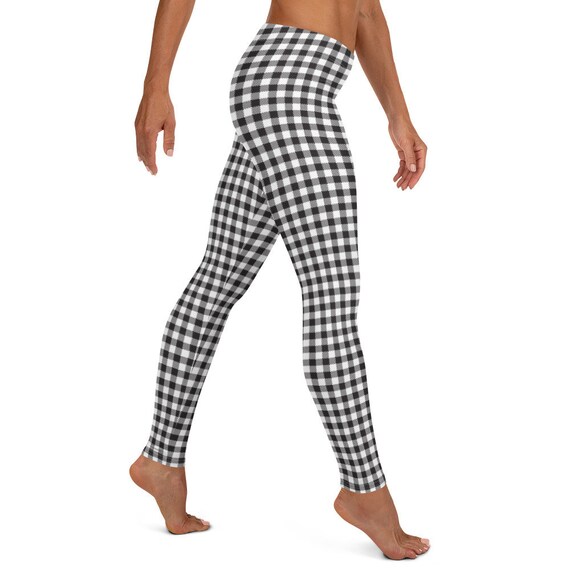 Black and white gingham leggings hotsell