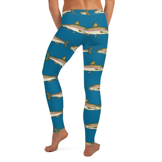She Loves Fishing Leggings Blue Women s Comfy Stretch Pants Lake Ocean Outdoorsy Fly fish Rod Reel Fisherwoman Tights nature Lover Her Etsy Canada