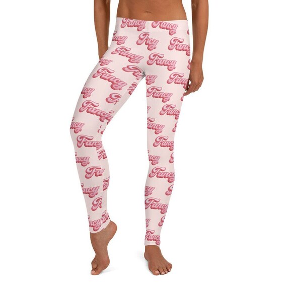 She's Fancy Leggings Women's Pink Expressive Retro Nostalgic LOL