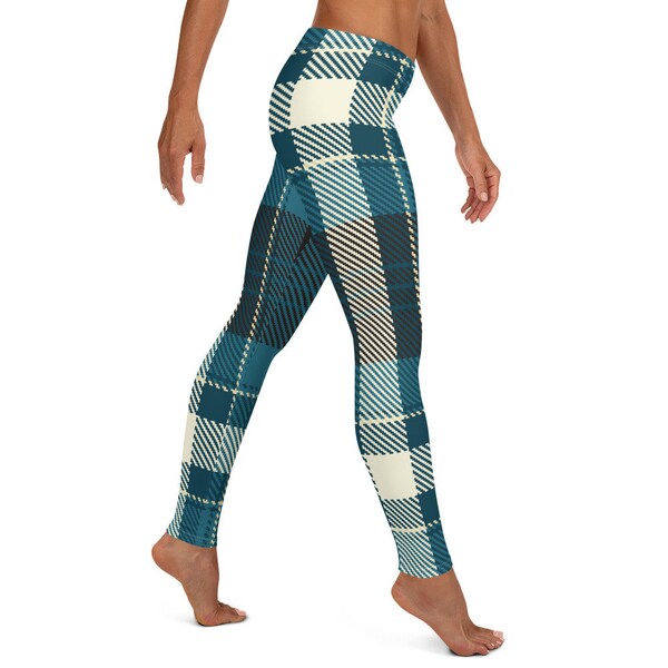 Tartan Blue Plaid Women's Leggings