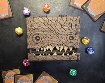 Caja de almacenamiento de dados Monster: incluye 6 dados D20