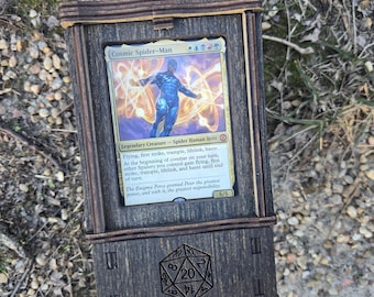 Caja de mazo MTG: con ventana Commander, tapa magnética y compartimento para dados.