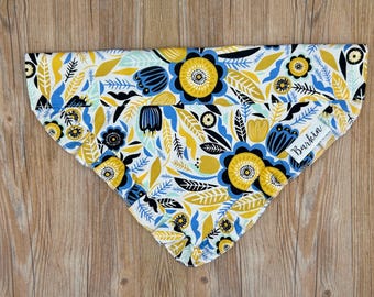 Fall Floral with Ruffle Edge Over the Collar Dog Bandana