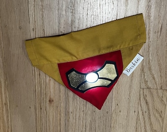 Iron Super Hero Over the Collar Dog Bandana (Light Up!)