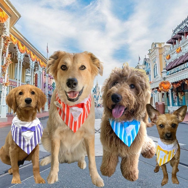 Disneyland Disneyworld Dapper Dans Over the Collar Dog Bandana