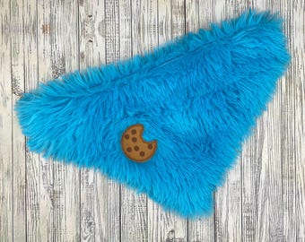 Cookie Monster Over the Collar Dog Bandana