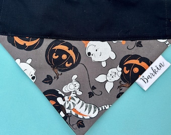 Pooh and Friends Halloween Over the Collar Dog Bandana
