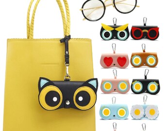 Estuche para gafas de moda, estuche para anteojos, correa para sujetar gafas, estuche para gafas de lectura, estuche de exposición hecho a mano, soporte para anteojos, estuche rígido para anteojos