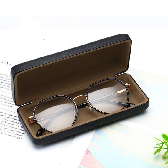 California Moonrise Hard Shell Eyeglass Case Clamshell for Small Frames, Reading Glasses for Women Men Eyeglasses, Metallic Matte Black, Size: One Size
