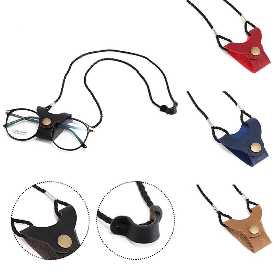 Hanging Glasses Holder Strap Reading Glasses Case Slim Neck Etsy