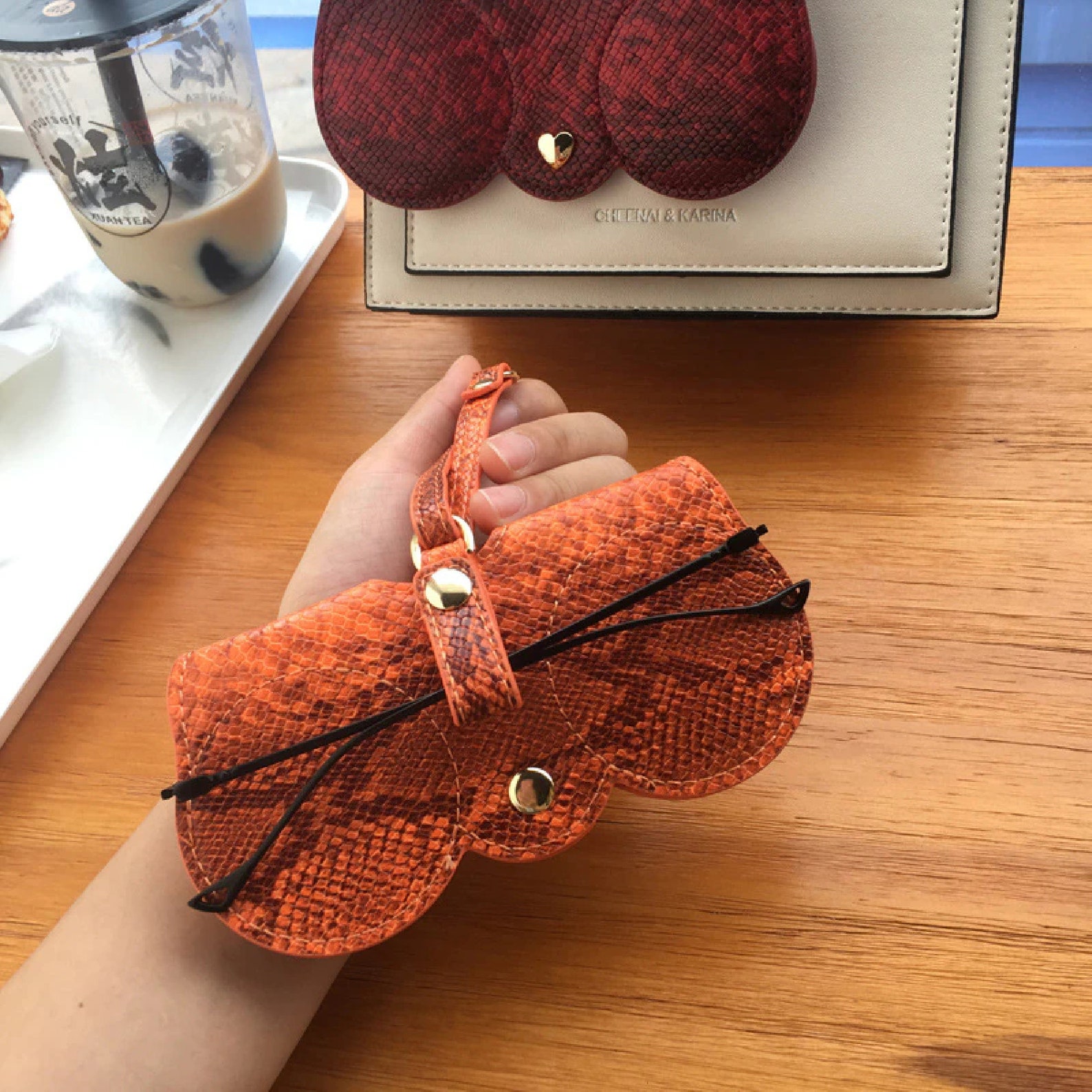 CUTE Glasses Case Glasses Holder Strap Reading Glasses Case Etsy