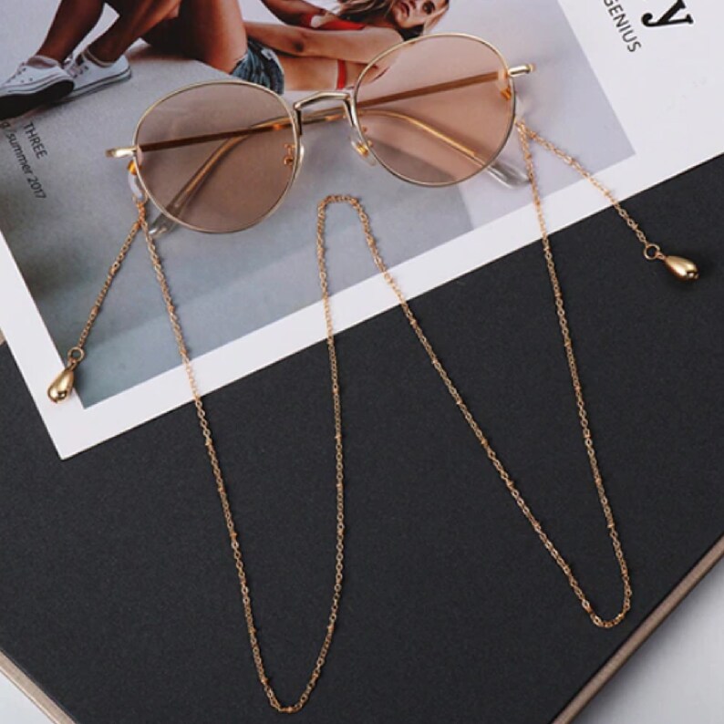 Women Pearls Sunglasses Chains Gold Eyeglasses Chains Pearls Etsy