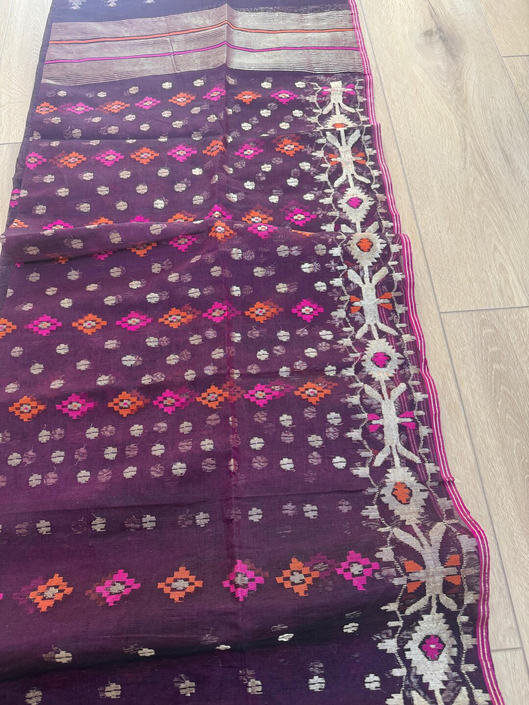 Handloom Authentic Dhaka Jamdani Saree 84 Count Elegant Collection ...