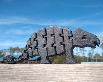 Dinosaurio flexible Ankylosaurus, juguete para niños