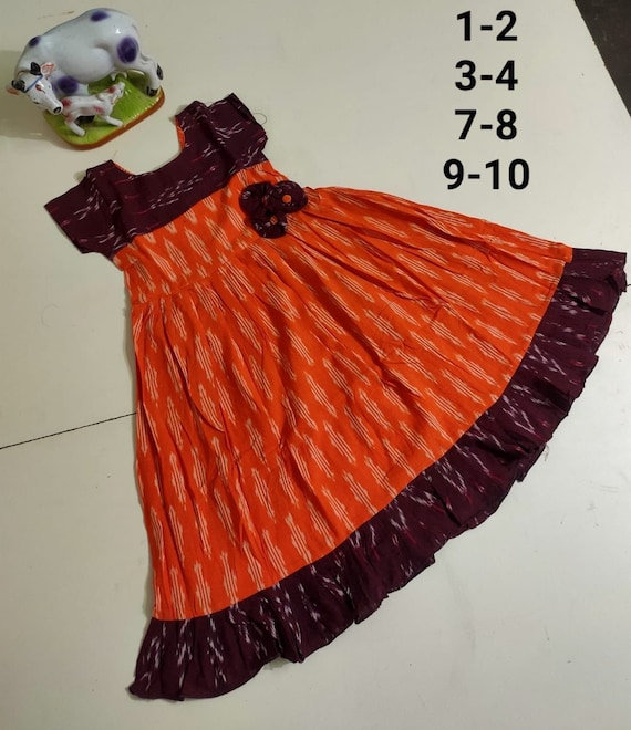 Silk Girls Cotton Frocks, Age Group: 6-8 Years at Rs 900/piece in Thane |  ID: 2849889118733