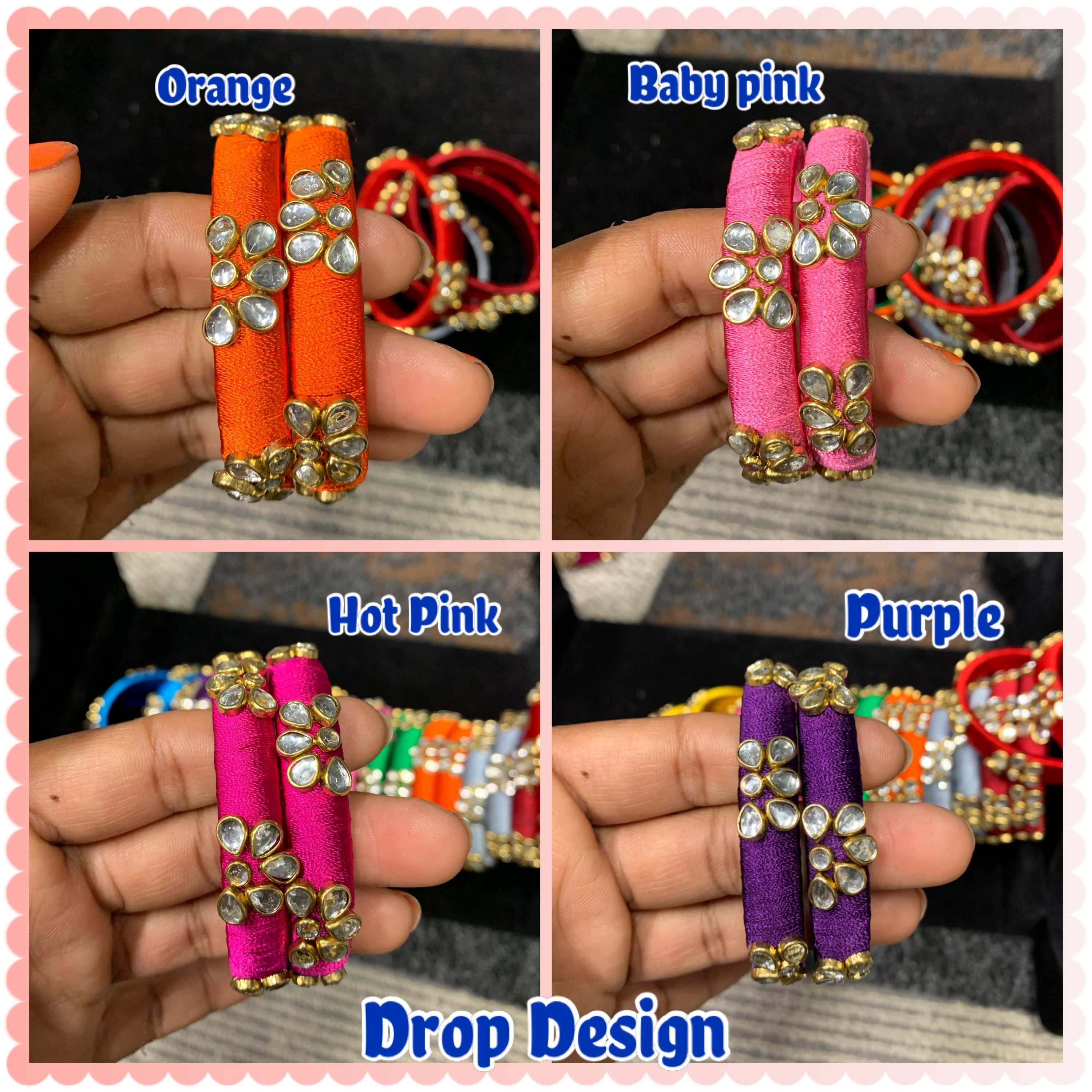 Silk Thread Bangles women Bangles baby Bangles kids Bangles maggam