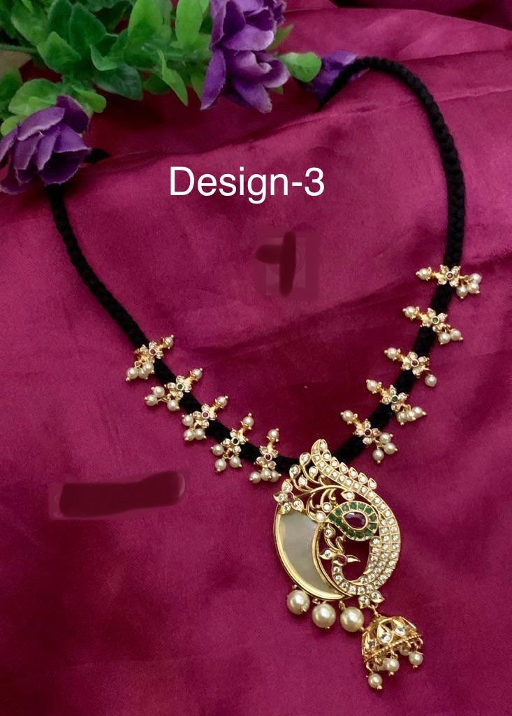 Black Thread Jewelery 1gm Gold Jewelery black Thread pendant