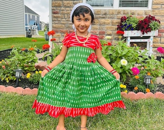 Ikkath frocks/Ruffle frocks/girls frocks/kids dresses/baby dresses/handmade ikkath frocks/Ikkath dresses/Cotton dresses/Cotton frocks