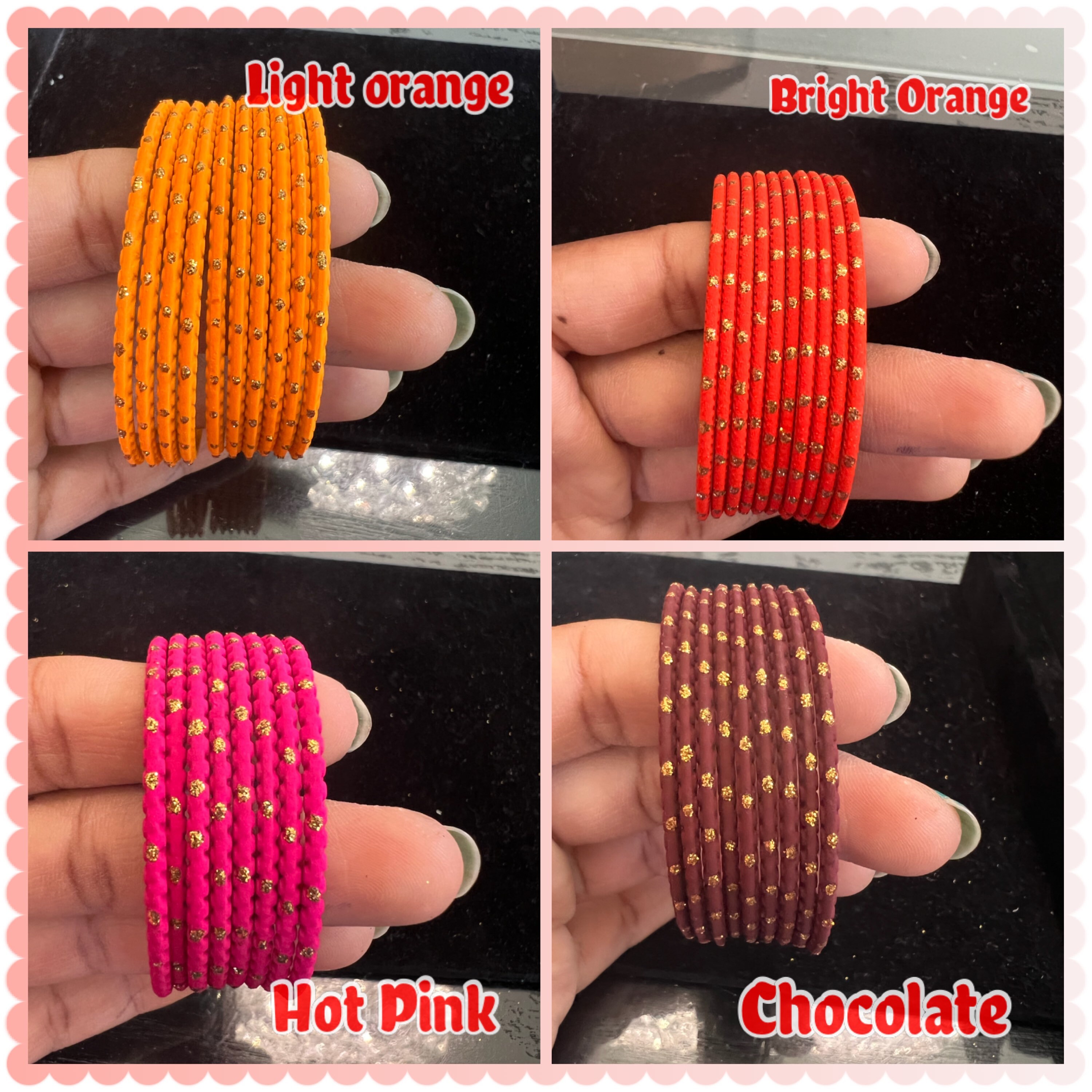Mat Finish Metal Bangles/women Bangles/ Bangles/gold Glitter Bangles ...