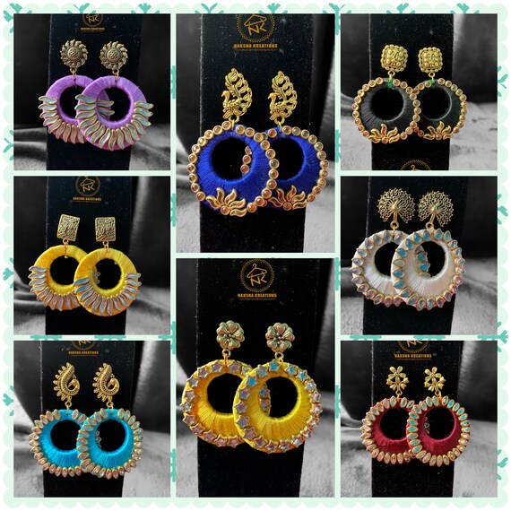 Share 81+ silk thread earrings preparation super hot 3tdesign.edu.vn