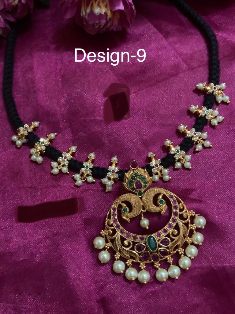 Black thread dori hotsell necklace