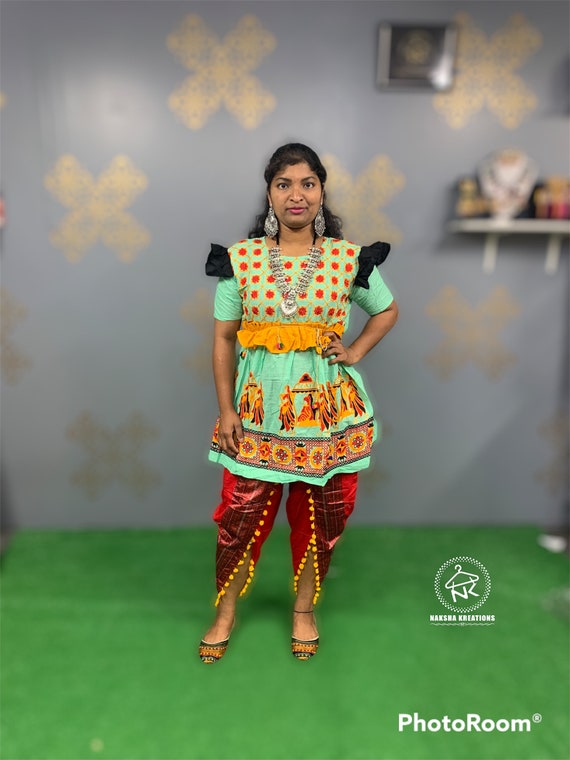 Dandiya Dresses dhoti Dresses cotton Embroidery Dress dussera Dandiya Dress dussera Special Dress women Dresses garba Dresses Etsy Canada