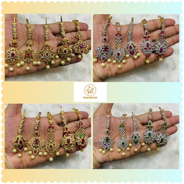 Girls tikka/baby tikka/kids tikka/gold tikka/CZ stone tikka/emerald tikka/ruby tikka/papadbilla/gold imitated tikka/pearls tikka/mang tikka