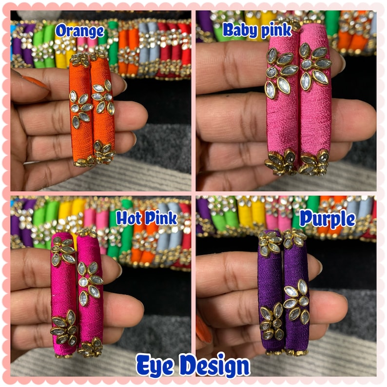 Kids Orange Silk thread Bangles BA012 main image 0