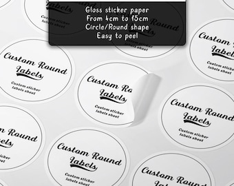 Round Labels Glossy Paper