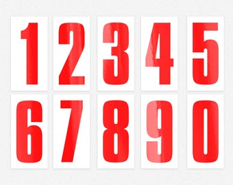 Go Kart Numbers 4 Pack White Background Cadet