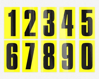 Go Kart Numbers 4 Pack Yellow Background Senior