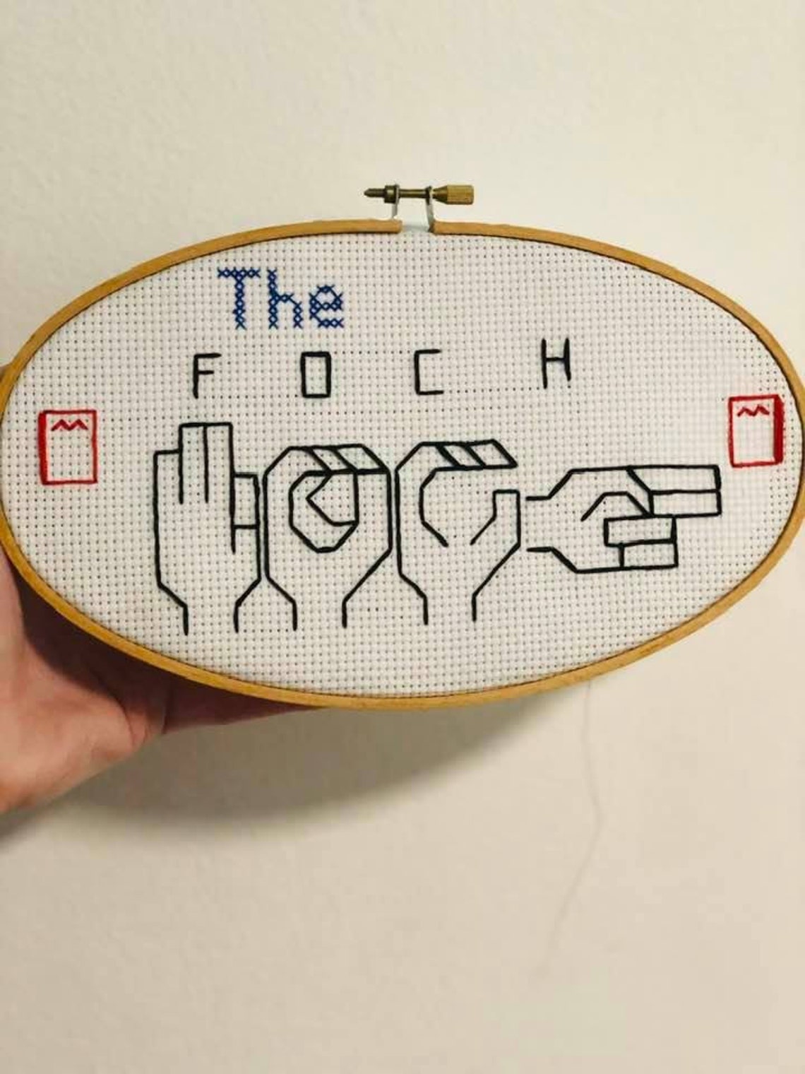 Sign Language Name Cross Stitch Etsy