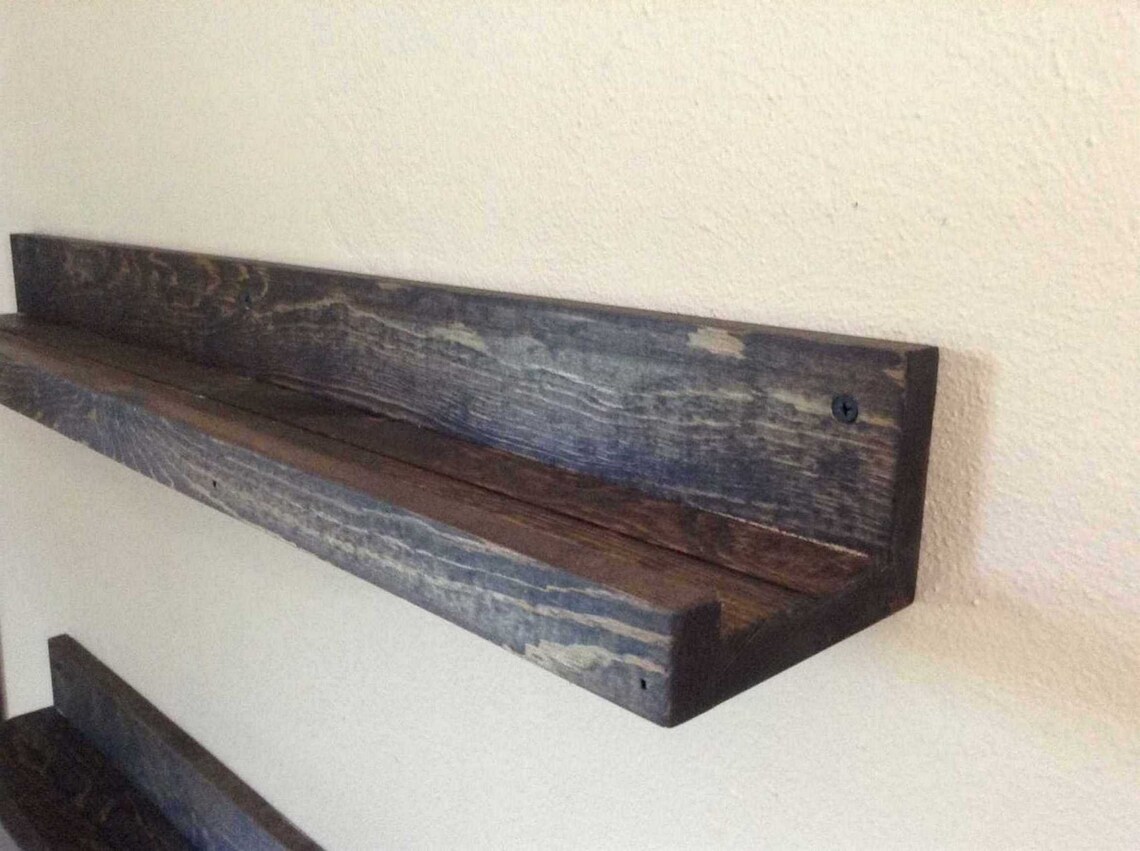 Vintage Wooden Shelf Horizontal Shelf Etsy Sweden