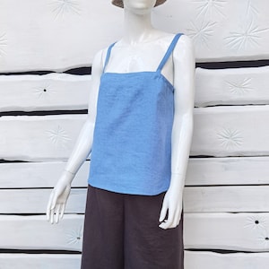 Linen top | Linen tank top | Linen casual top | Sleeveless top | Linen blouse | Linen summer tops | Natural linen | Linen crop top