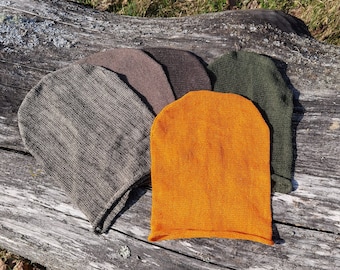 Charm Casualbox Pure Linen Beanie Hat Natural Material Men Women Slouchy Thin