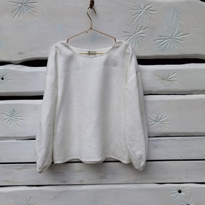 Linen Blouse | Natural linen | Linen top | Linen shirts | Loose linen top | Natural top | Linen top with long sleeves | Balloon sleeve