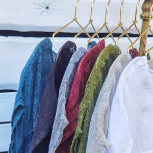 Lightweight linen top | Linen blouse | Natural linen | Linen casual top | Linen summer top | Loose top | Softened linen | Tee