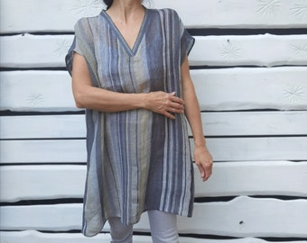 Organic Light Linen Tunic | Linen top | Flax | Linen clothing | Handmade Linen Clothing | Linen tops for women | Loose linen top