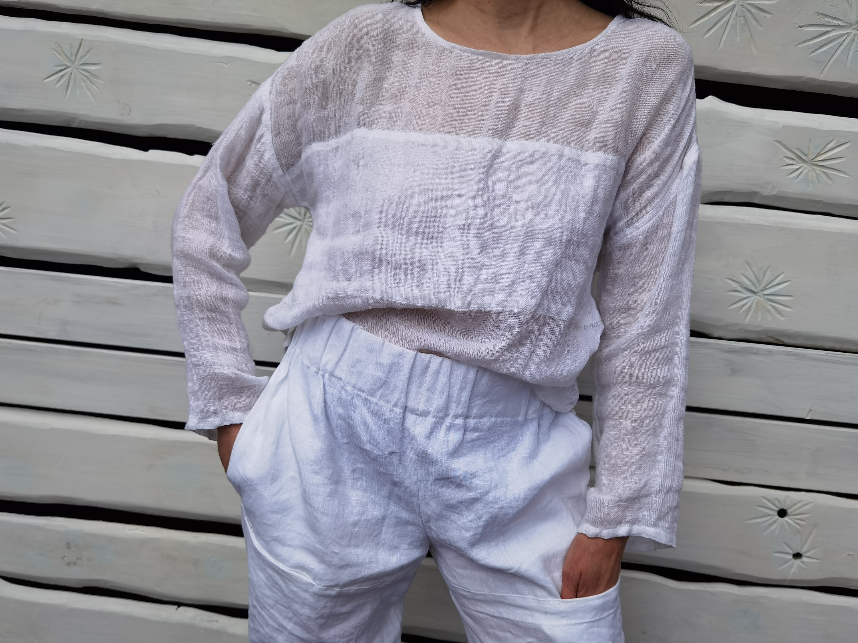 Linen Blouse Linen White Top Linen Top Flax Linen Etsy Australia