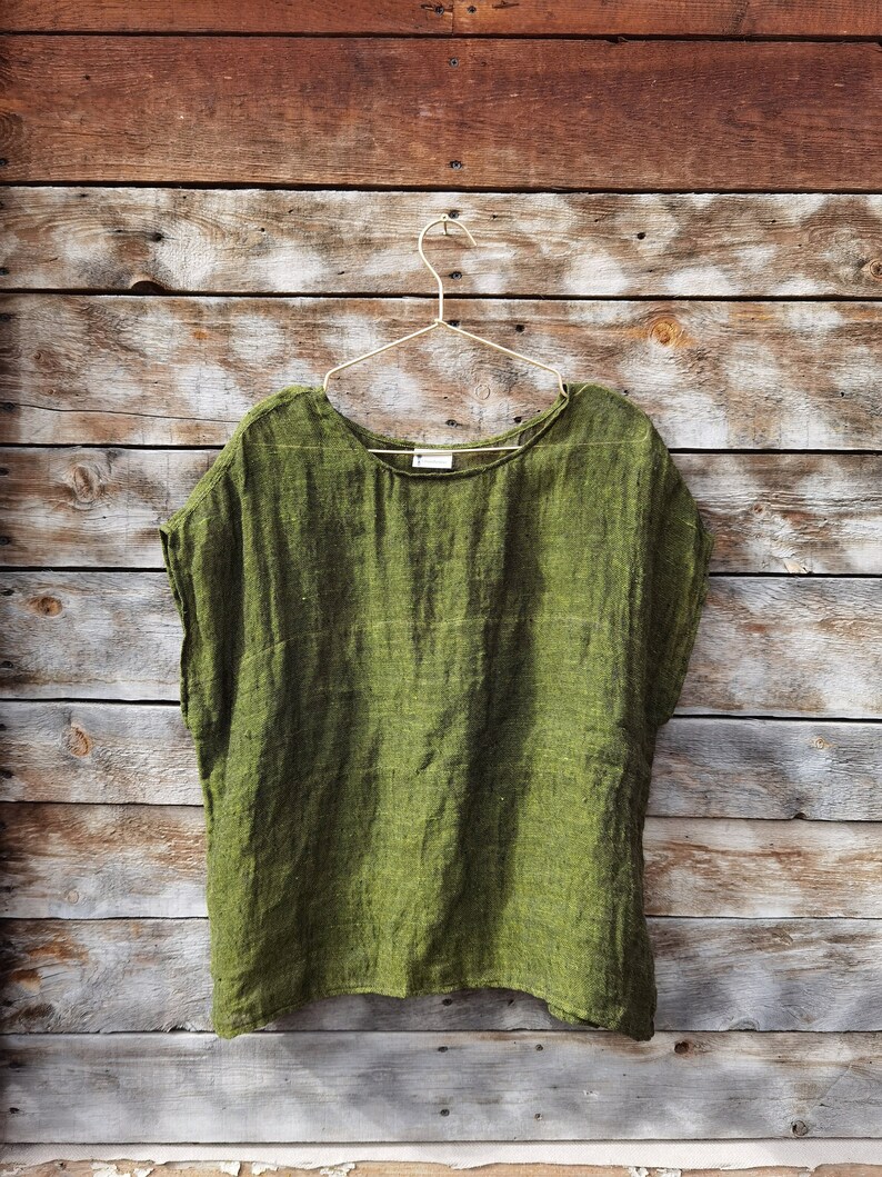 Lightweight Linen Top Linen Blouse Linen Top Natural Etsy