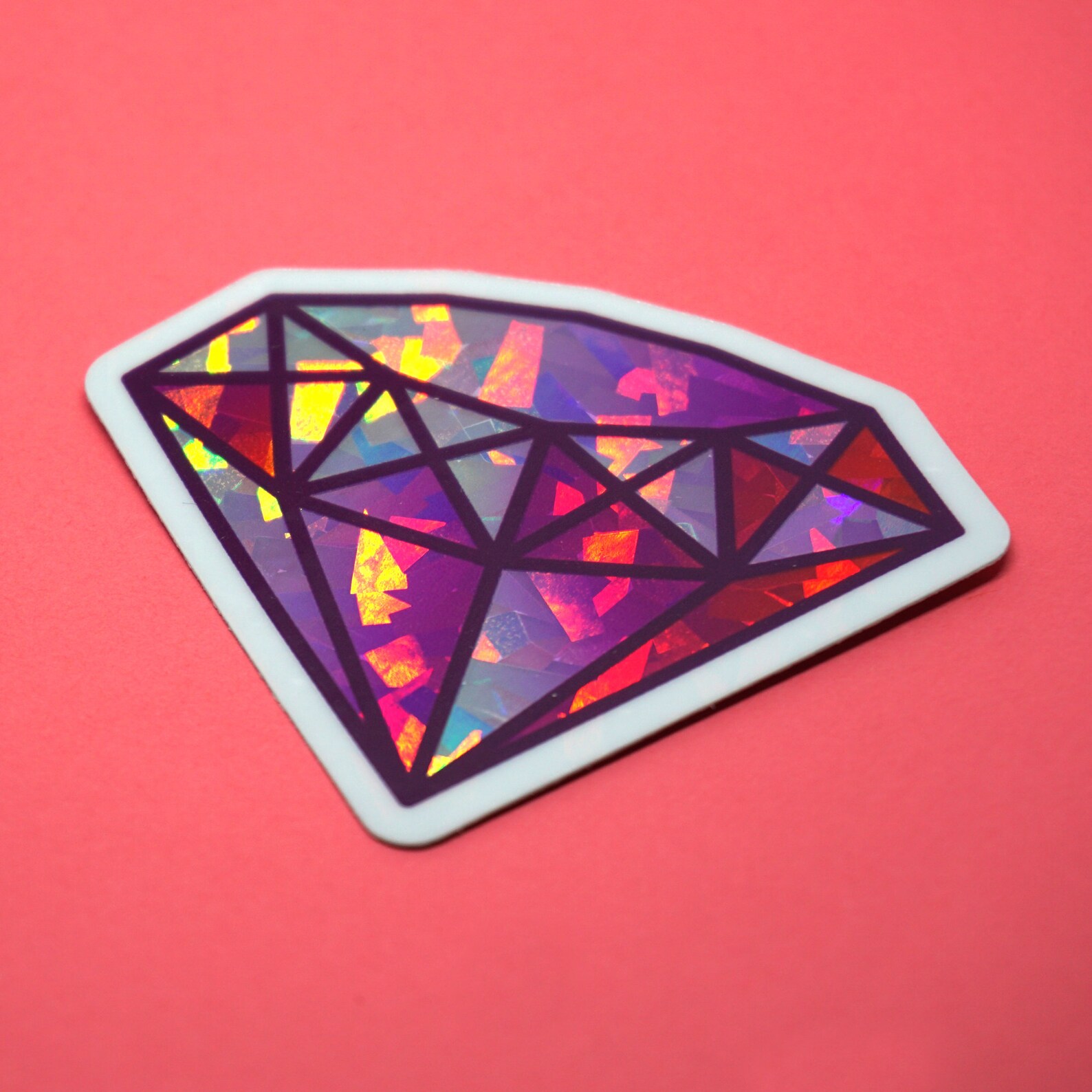 Sparkly Gem Sticker Diamond Prism Sparkle Vinyl Die Cut - Etsy