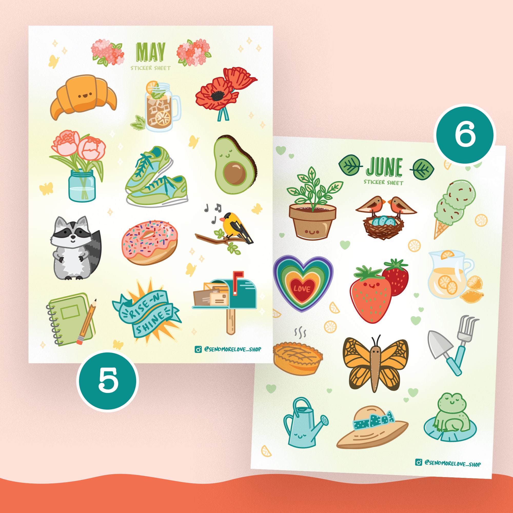 1 3 or 12-Month Pack of Sticker Sheets Year's Supply | Etsy