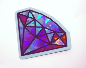 Sparkly Gem Sticker  |  Diamond Prism Sparkle  |  Vinyl Die cut Waterproof Sticker | Laptop Decal