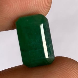 4.10 CTS Deep Green Emerald Octagon Cut Faceted Natural Gemstone for Jewelry Making | High Quality Natural Emerald Gemstone